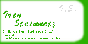 iren steinmetz business card